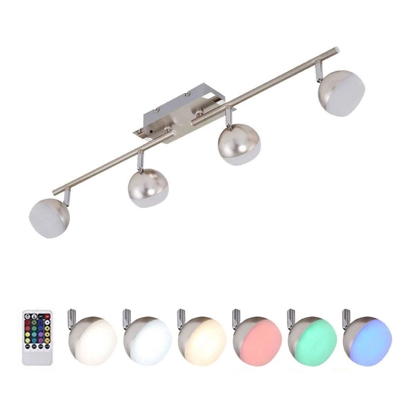 Briloner 2040-042 - Dimmbarer LED-RGB-Strahler BAFFLE 4xLED/3,3W/230V + Fernbedienung