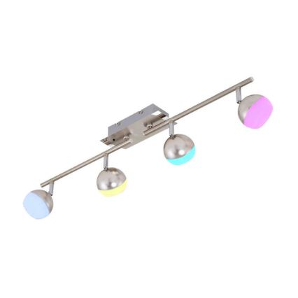 Briloner 2040-042 - LED RGB dimmbare Einbauleuchte BAFFLE 4xLED/3,3W/230V + Fernbedienung