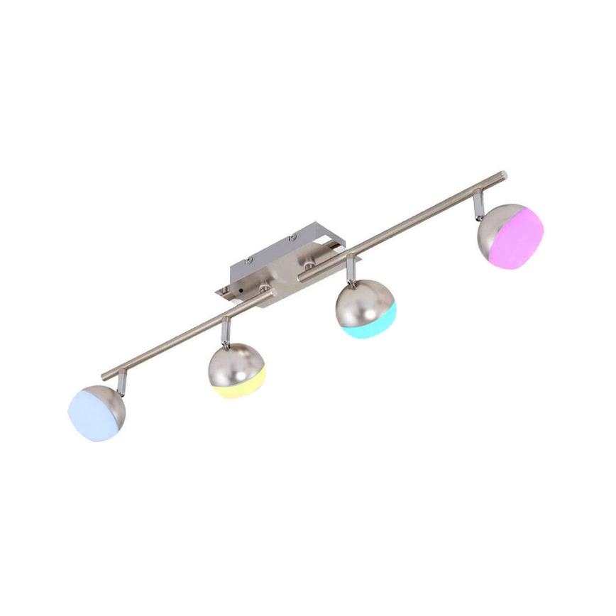 Briloner 2040-042 - LED RGB dimmbare Einbauleuchte BAFFLE 4xLED/3,3W/230V + Fernbedienung