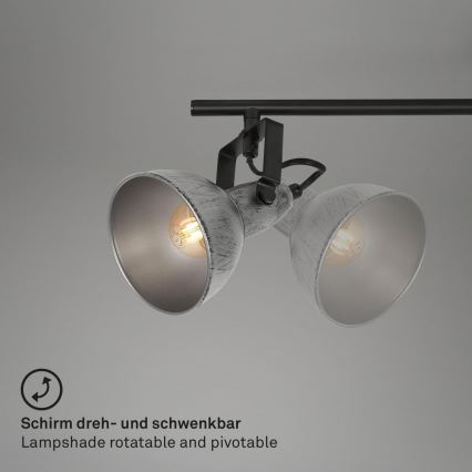 Briloner 2049-034 - Strahler RETRO 3xE14/40W/230V grau