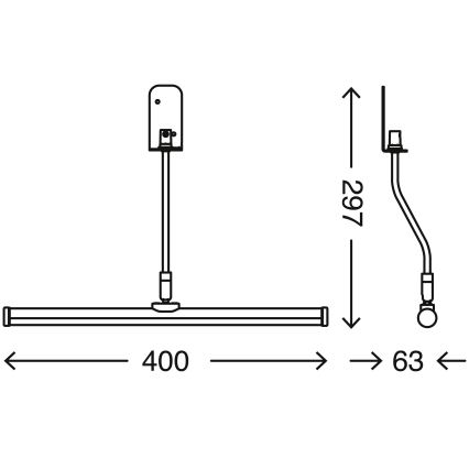 Briloner 2058-018 - LED Badezimmer-Spiegelbeleuchtung SPLASH LED/5,5W/230V IP23