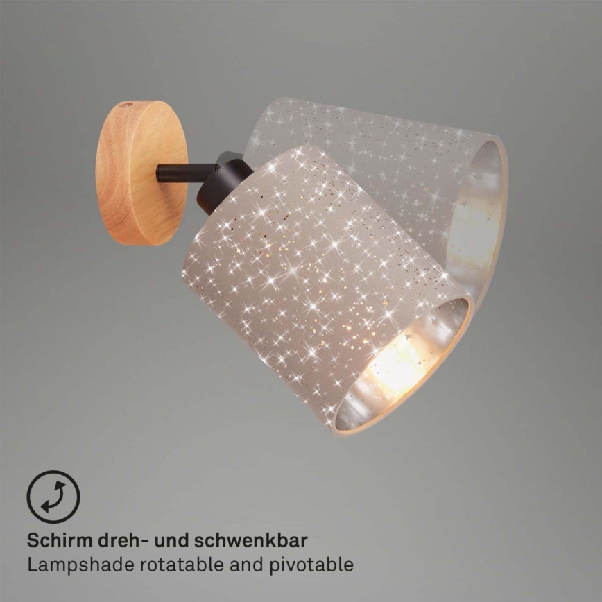 Briloner 2078-011 - Wandstrahler SPOTLIGHT 1xE27/25W/230V beige