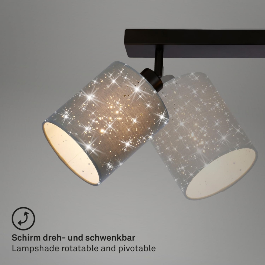 Briloner 2078-034 - Strahler SPOTLIGHT 3xE27/25W/230V grau/schwarz