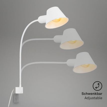 Briloner 2079-016 - Flexible Wandleuchte 1xE27/10W/230V weiß