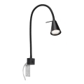 Briloner 2080-015 - Flexible LED-Wandleuchte COMFORT LIGHT 1xGU10/5W/230V schwarz
