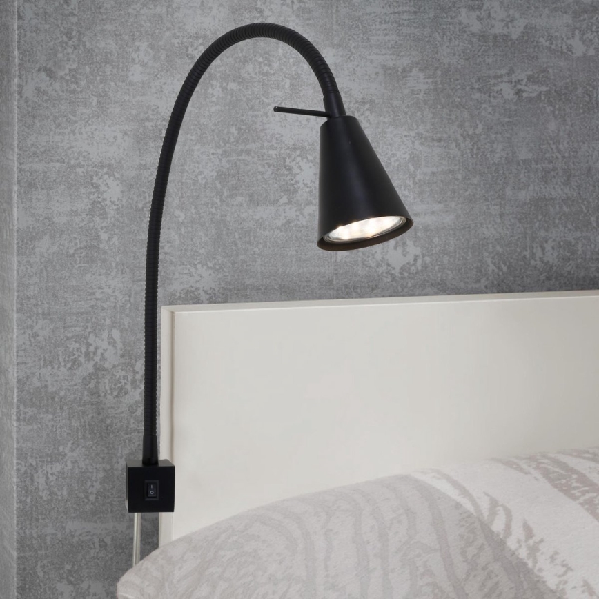 Briloner 2080-015 - Flexible LED-Wandleuchte COMFORT LIGHT 1xGU10/5W/230V schwarz