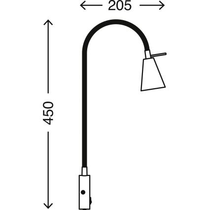Briloner 2082-016 - LED flexible Wandleuchte COMFORT LIGHT 1xGU10/5W/230V weiß