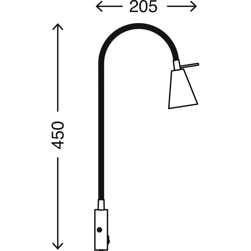 Briloner 2082-016 - LED flexible Wandleuchte COMFORT LIGHT 1xGU10/5W/230V weiß