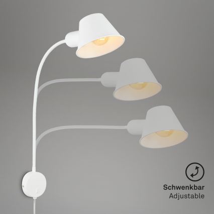Briloner 2089-016 - Flexible Wandleuchte BRELLO 1xE27/10W/230V weiß