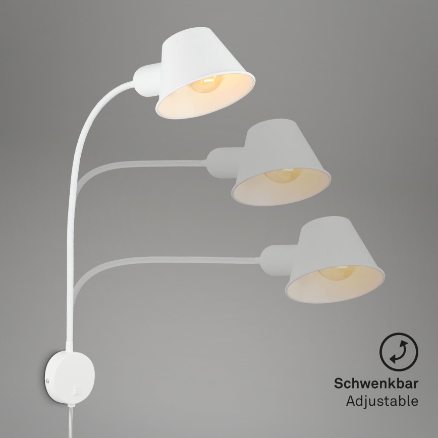 Briloner 2089-016 - Flexible Wandleuchte BRELLO 1xE27/10W/230V weiß