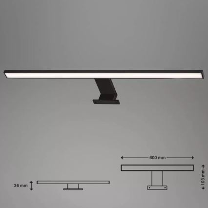 Briloner 2104-115 - LED Badezimmerspiegelbeleuchtung DUN LED/8W/230V 60 cm IP44