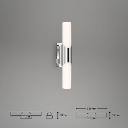 Briloner 2111-018 - LED-Badezimmer-Wandleuchte SPLASH LED/6,5W/230V IP44