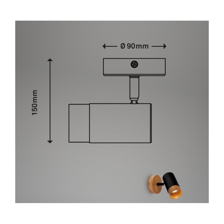 Briloner 2144015 - Wandstrahler SPOT 1xGU10/9W/230V
