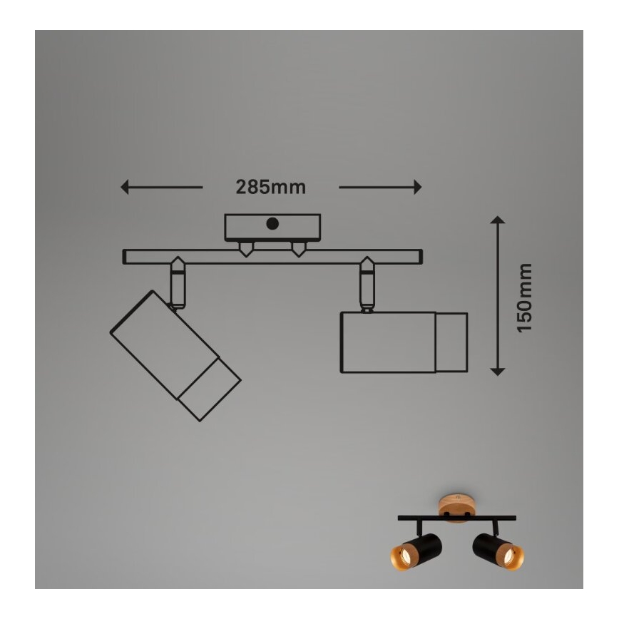 Briloner 2144025 - Strahler SPOT 2xGU10/9W/230V