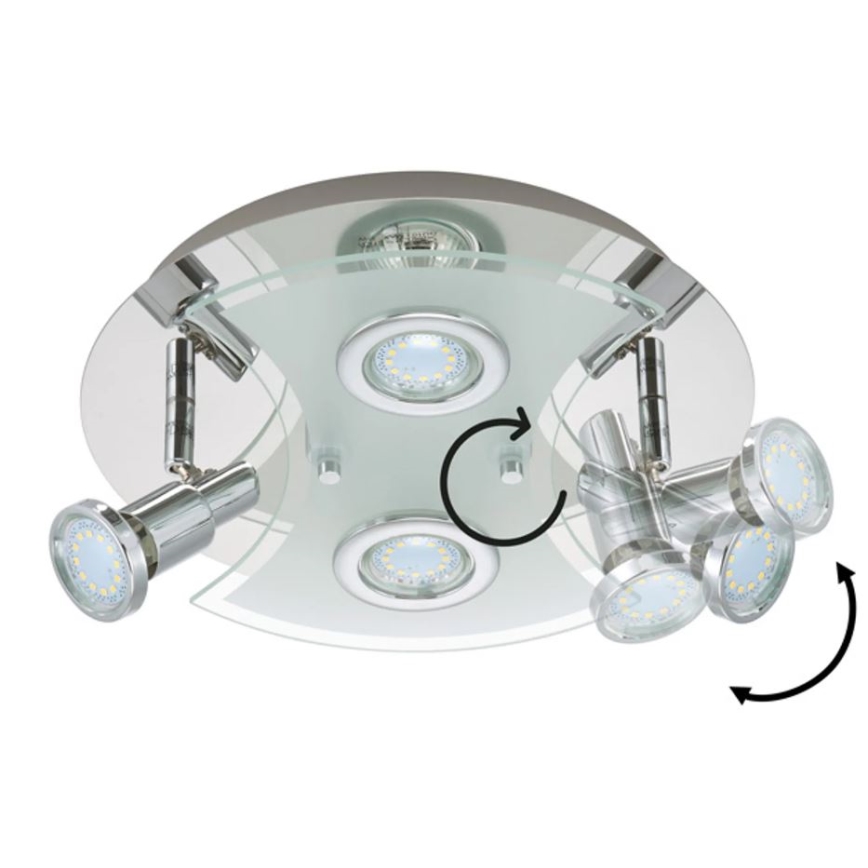 Briloner 2159-048LM - LED-Strahler SPLASH 4xGU10/3W/230V