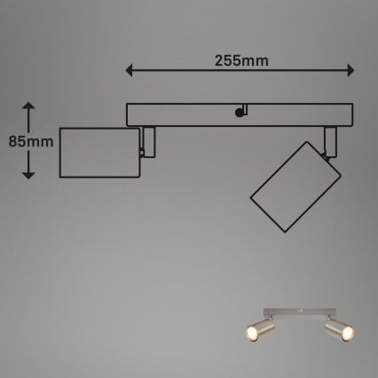 Briloner 2172-022 - Spotleuchte 2xGU10/9W/230V mattchrom