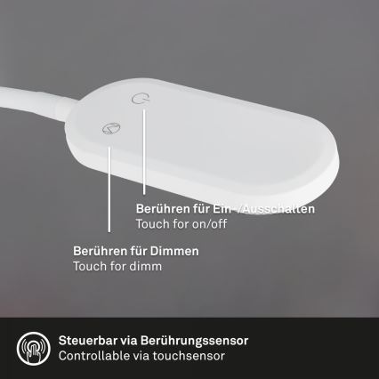 Briloner 2177016 - LED Dimmbar Wand- flexible Leuchte LED/6W/230V weiß