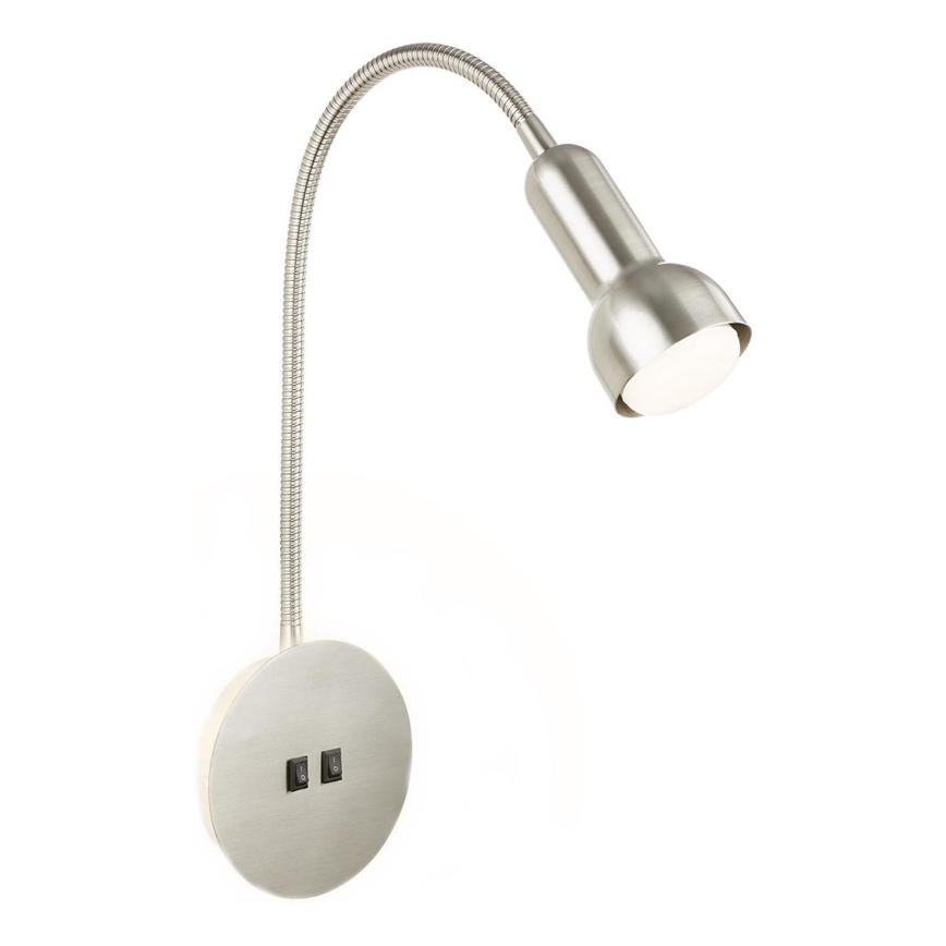 Briloner 2178012 - LED Flexible Wandleuchte 1xE14/10W/230V + LED/3W matt Chrom