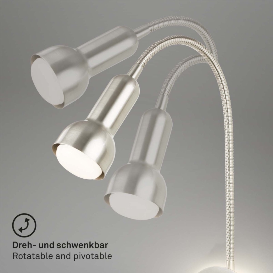 Briloner 2178012 - LED Flexible Wandleuchte 1xE14/10W/230V + LED/3W matt Chrom
