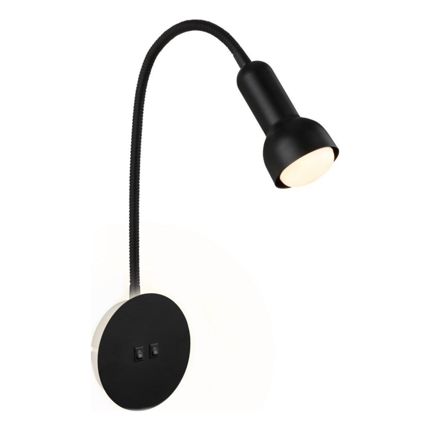 Briloner 2178015 - Flexible LED-Wandleuchte 1xE14/10W/230V + LED/3W schwarz