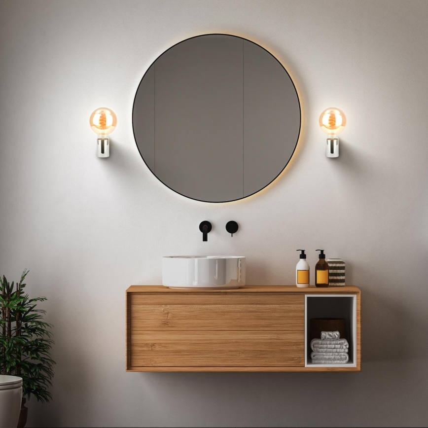 Briloner 2182-018 - Badezimmer-Wandleuchte DONGA 1xE27/10W/230V IP44 glänzender Chrom