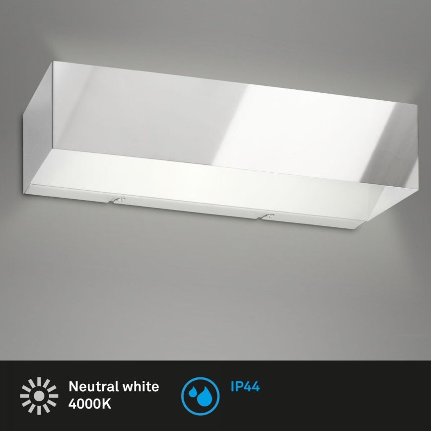 Briloner 2204-018 - LED-Outdoor-Wandleuchte LED/8W/230V IP44 glänzendes Chrom