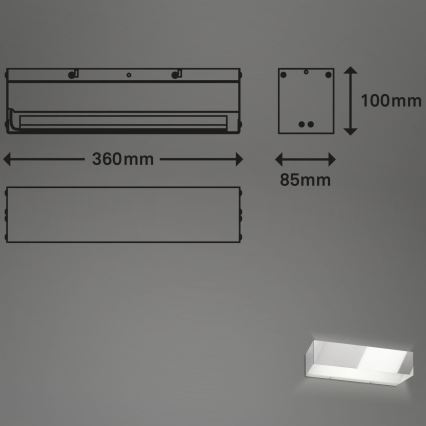 Briloner 2204-018 - LED-Outdoor-Wandleuchte LED/8W/230V IP44 glänzendes Chrom