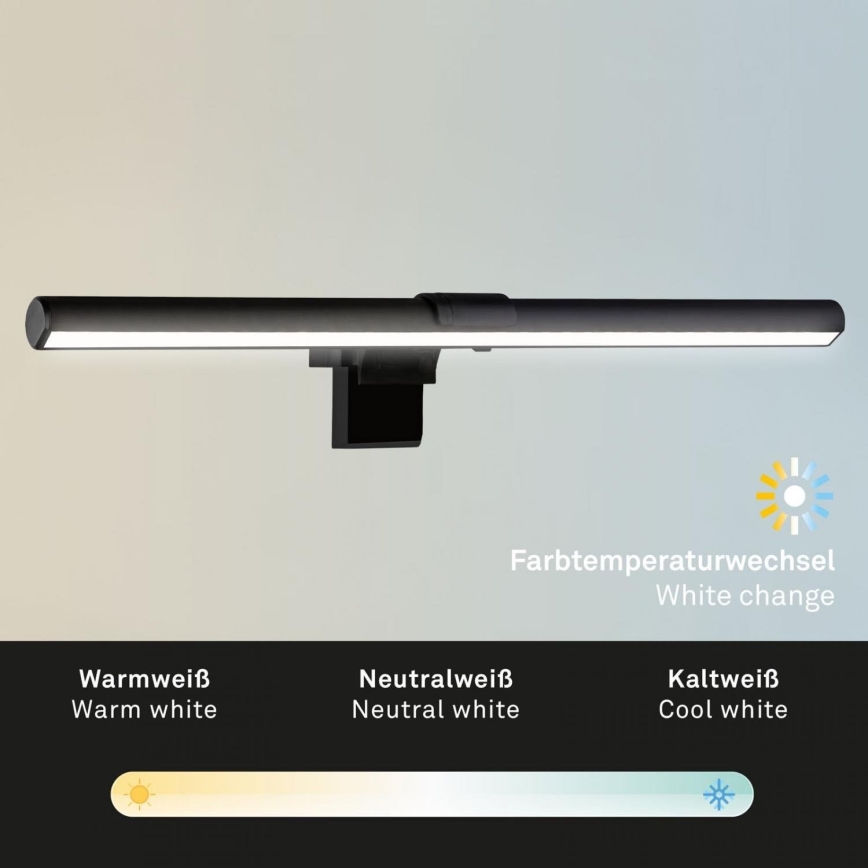 Briloner 2303-015 - Dimmbare LED-Monitorbeleuchtung LED/3,5W/230V 2700/4000/6500K