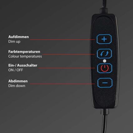 Briloner 2303-015 - Dimmbare LED-Monitorbeleuchtung LED/3,5W/230V 2700/4000/6500K