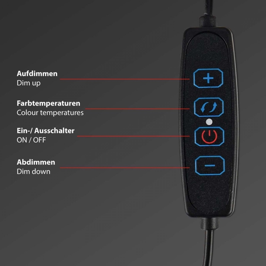 Briloner 2303-015 - Dimmbare LED-Monitorbeleuchtung LED/3,5W/230V 2700/4000/6500K