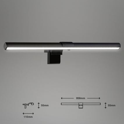 Briloner 2303-015 - Dimmbare LED-Monitorbeleuchtung LED/3,5W/230V 2700/4000/6500K