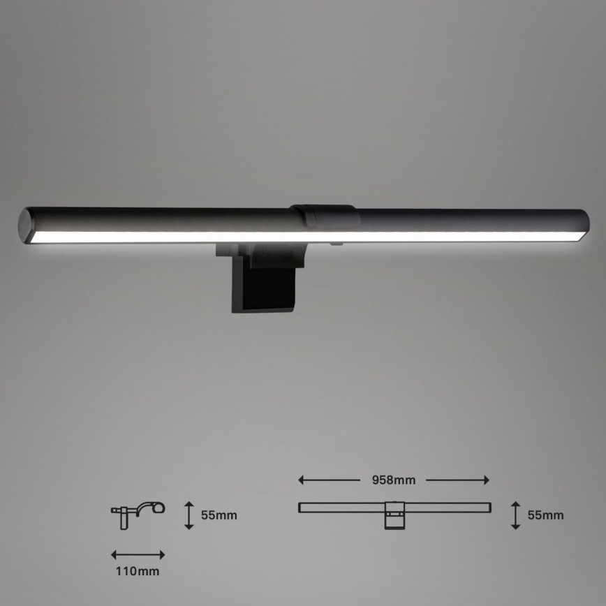 Briloner 2303-015 - Dimmbare LED-Monitorbeleuchtung LED/3,5W/230V 2700/4000/6500K