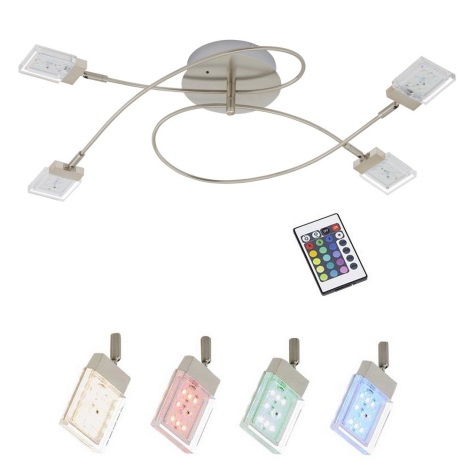 Briloner 2530-042S - LED RGB Dimming attached chandelier BUNTO 4xLED/3,6W/230V