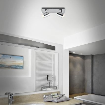Briloner 2731-028 - Badezimmer-Spot BANYO 2xGU10/5W/230V IP44 in glänzendem Chrom