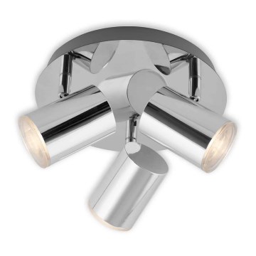 Briloner 2731-038 - Deckenspot CUP 3xGU10/5W/230V IP44 glänzender Chrom