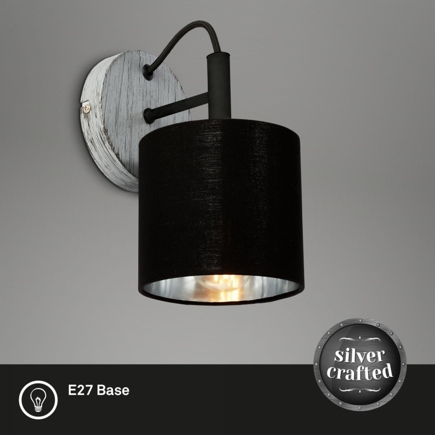Briloner 2737-014 - Wandleuchte SILVER CRAFTED 1xE14/25W/230V
