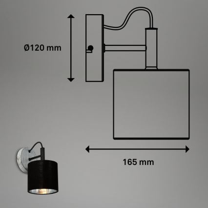 Briloner 2737-014 - Wandleuchte SILVER CRAFTED 1xE14/25W/230V