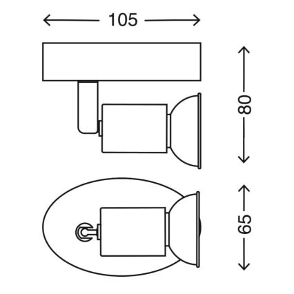 Briloner 2767-016 - LED-Wandstrahler 1xGU10/3W/230V weiß