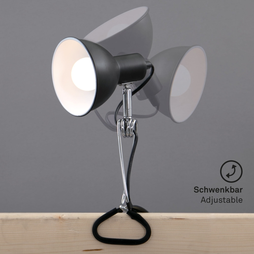 Briloner 2790-015 - Clip-Lampe FIX 1xE14/8W/230V schwarz/Chrom glänzend