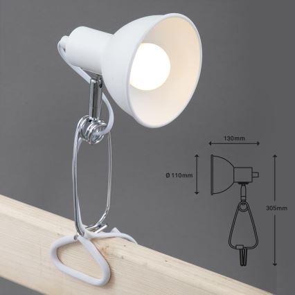 Briloner 2790-016 - Klemmlampe FIX 1xE14/8W/230V weiß