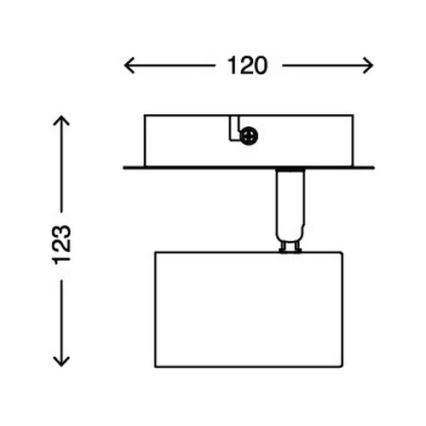 Briloner 2857-016 - Wandstrahler SPOT 1xGU10/40W/230V weiß