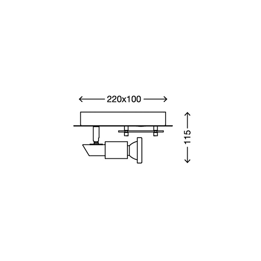 Briloner 2879-022 - LED Deckenleuchte COMBINATA 1xGU10/3W + LED/5W/230V