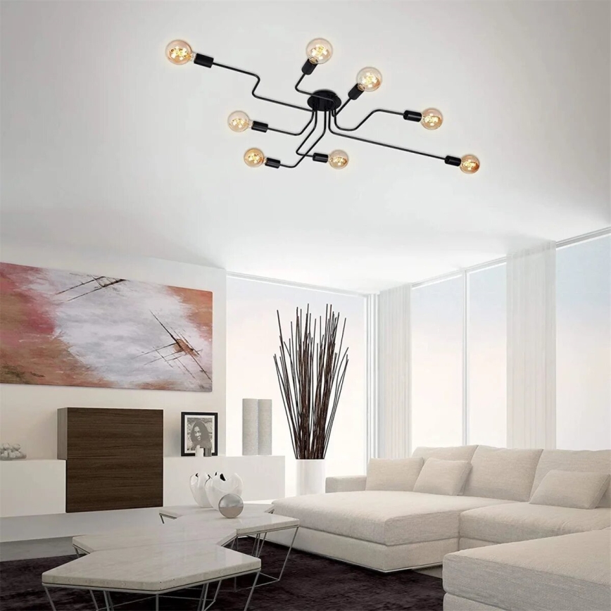 Briloner 2888-085 - Anbauleuchte FARETTO 8xE27/60W/230V schwarz