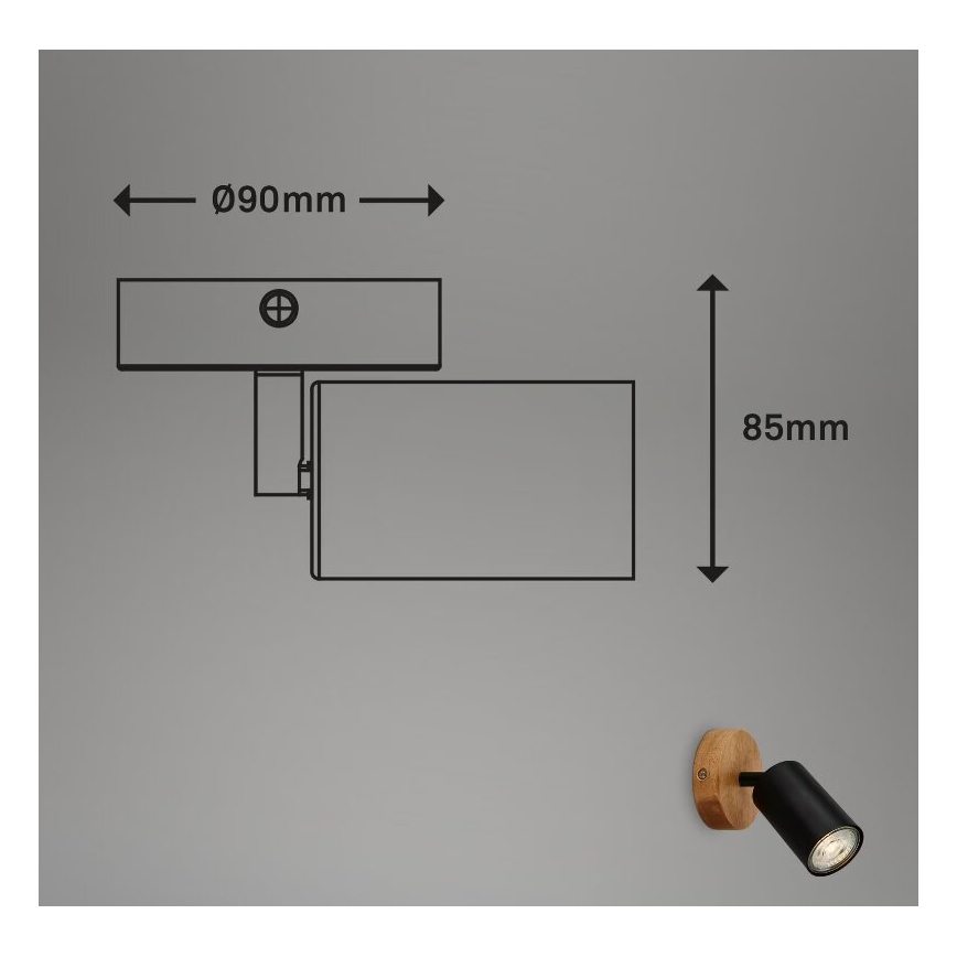 Briloner 2922-015 - Wandstrahler SPOT 1xGU10/9W/230V