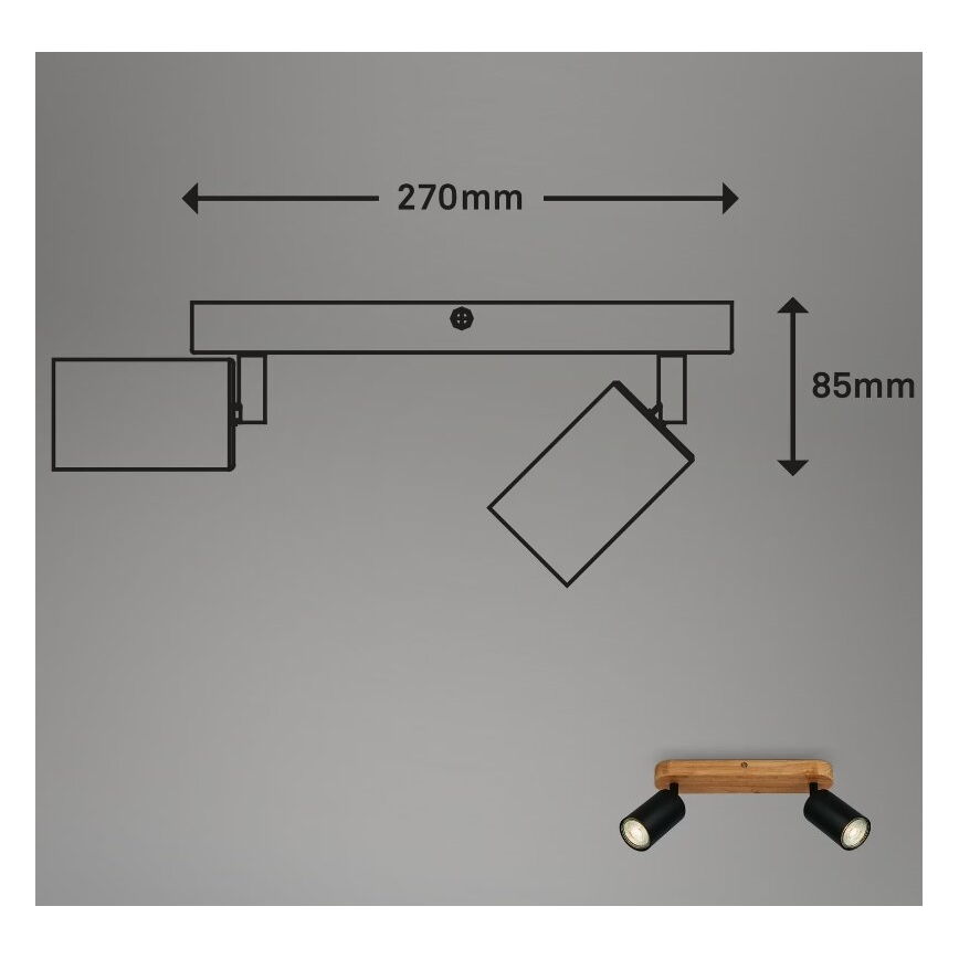 Briloner 2922-025 - Strahler SPOT 2xGU10/9W/230V