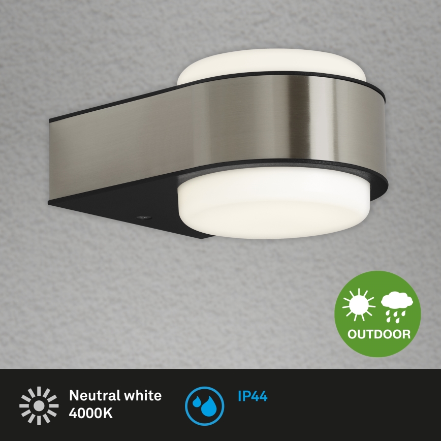 Briloner 3035-012 - LED-Outdoor-Wandleuchte HANAU LED/6,5W/230V IP44 matt Chrom