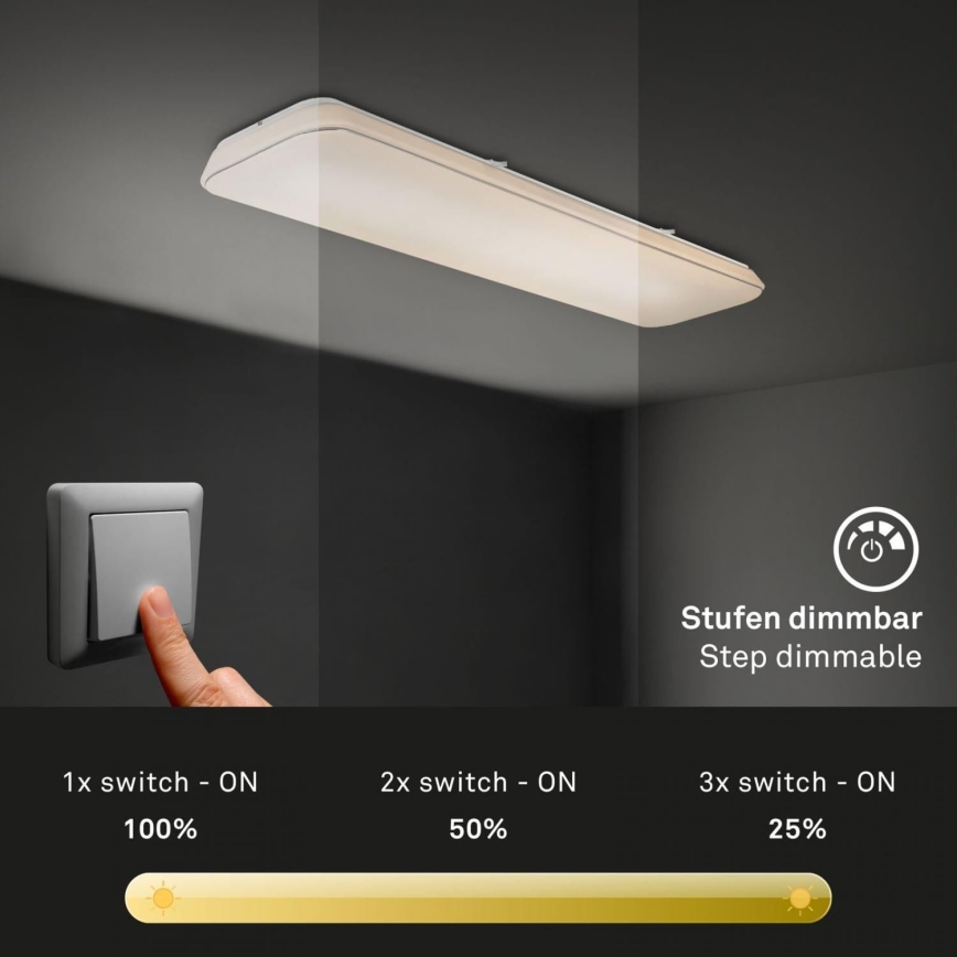 Briloner 3042-016 - Dimmbare LED-Deckenleuchte RUPA LED/48W/230V