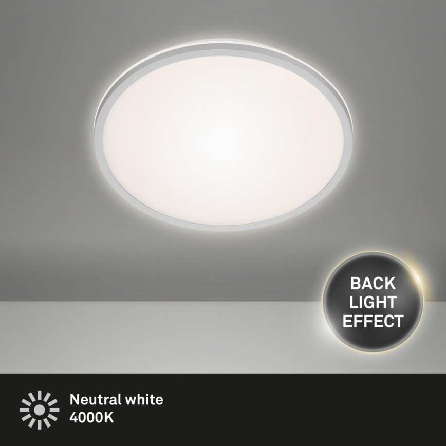 Briloner 3046-014 - LED-Deckenleuchte LED/15W/230V 4000K d 28 cm silbern
