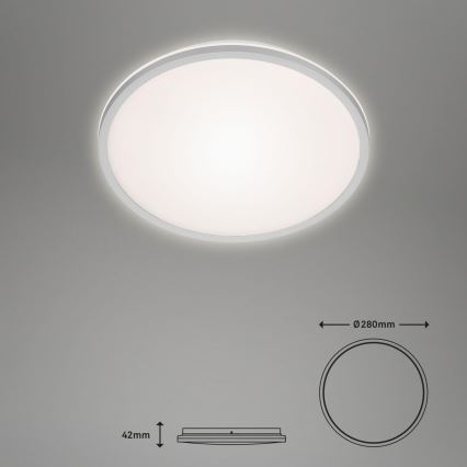 Briloner 3046-014 - LED-Deckenleuchte LED/15W/230V 4000K d 28 cm silbern