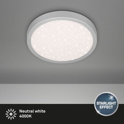 Briloner 3048-014 – LED-Deckenleuchte RUNA LED/18W/230V silbern